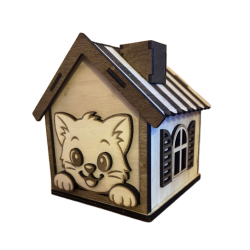 Tirelire Maison Chat en...