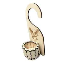 Boîte Petite Souris suspendue en bois – vue de profil, gravée et personnalisée