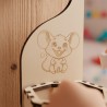 Gravure laser Petite Souris sur boîte en bois personnalisée pour dent de lait
