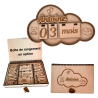 Pancarte nuage évolutive personnalisée avec prénom Antoine et plaquettes de chiffres et temps