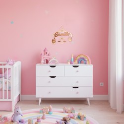 Décoration en bois personnalisée pour chambre bébé, cintre prénom Camille avec détails de naissance – Idée cadeau naissance
