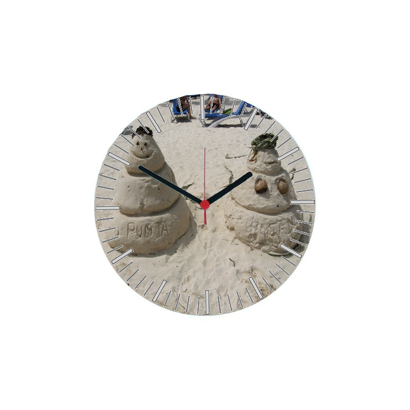Horloge en verre 18cm