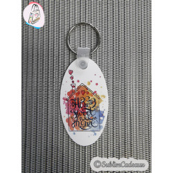 Porte-clés ovale à personnaliser