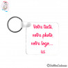 Porte-clés carré  à personnaliser