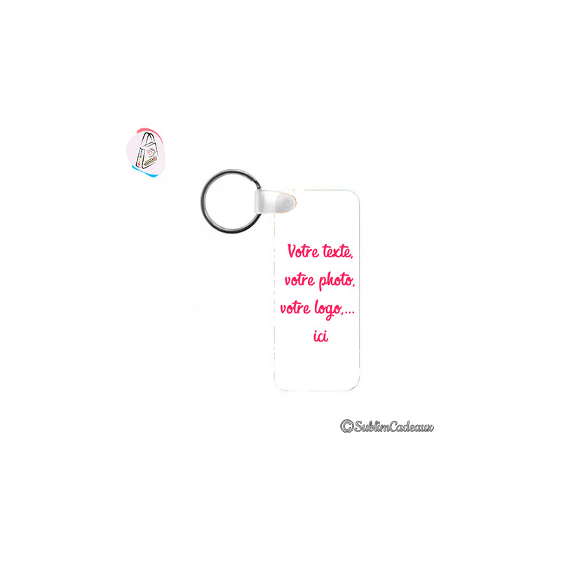Porte-clés rectangle à personnaliser