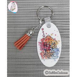 Porte-clés ovale à personnaliser