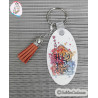 Porte-clés ovale à personnaliser