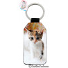 Porte-clés rectangulaire Double Face en simili cuir à personnaliser