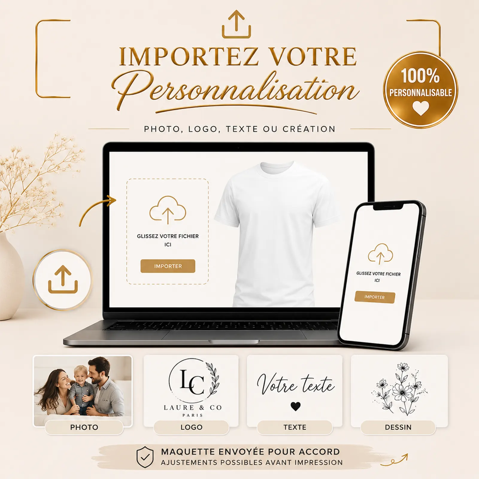 Tee-shirt + Impression – Image 4