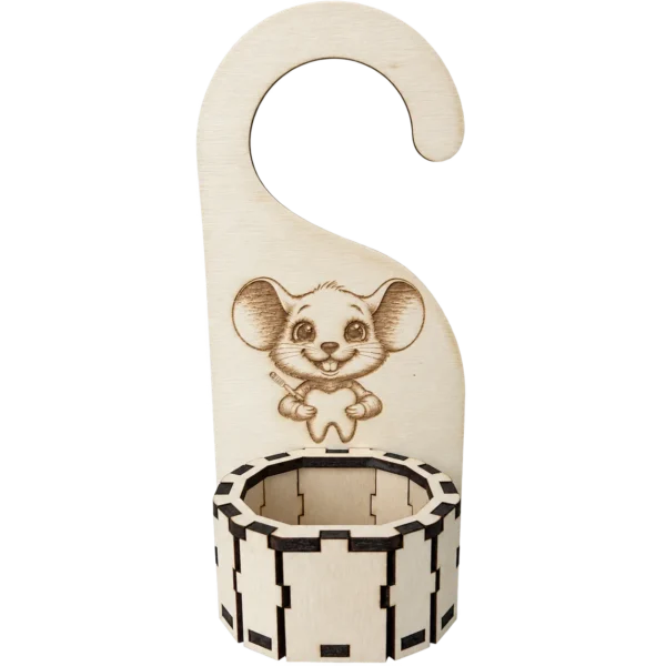 Accroche-porte boîte à dents de lait personnalisée – Petite Souris et sa Dent