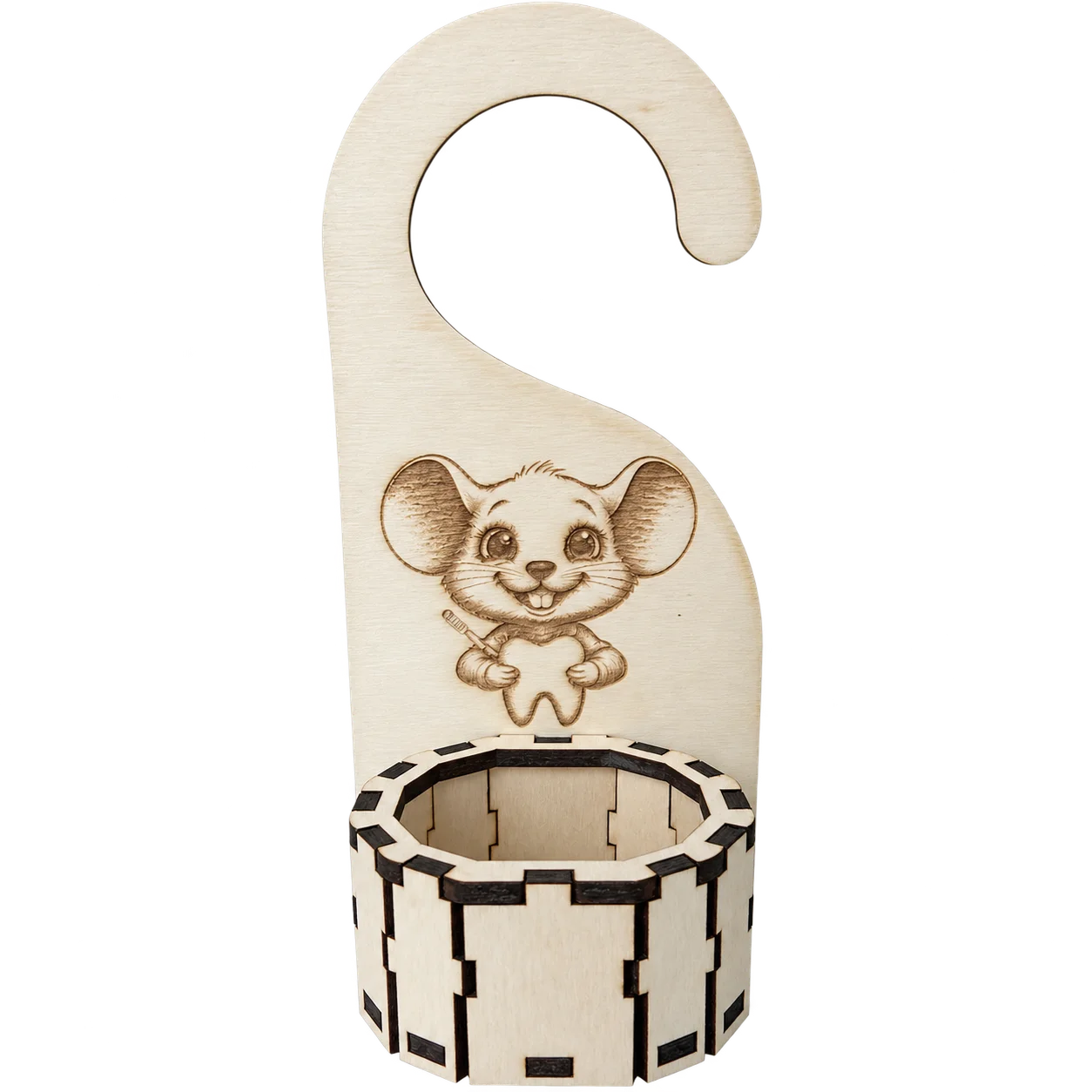 Accroche-porte boîte à dents de lait personnalisée – Petite Souris et sa Dent