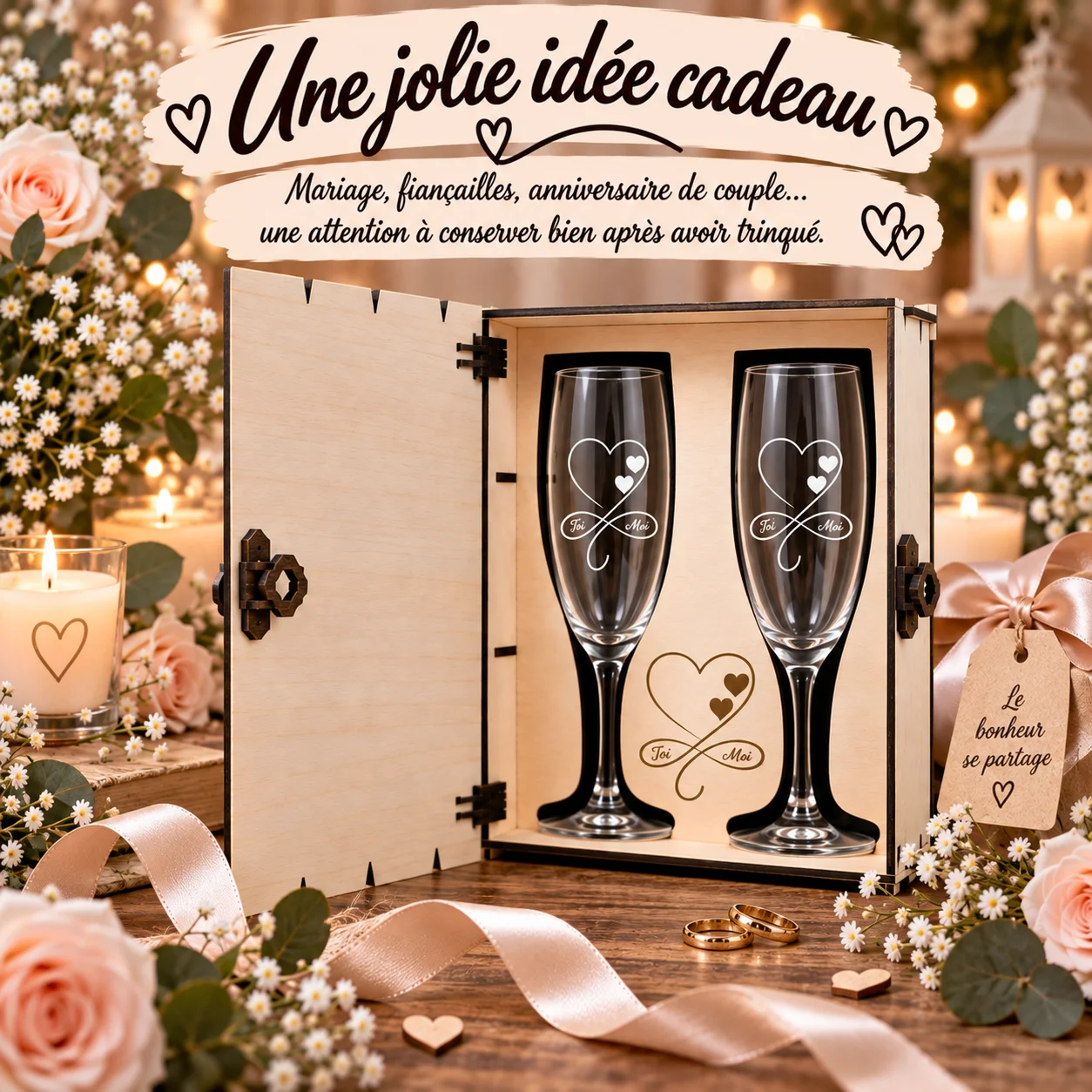 Coffret 2 flûtes à champagne personnalisé – Toi & Moi – Image 6