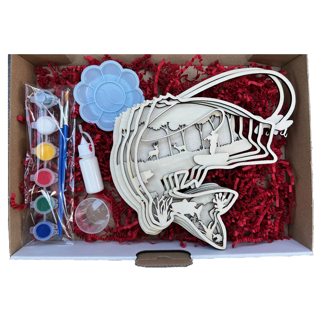 Kit créatif 3D en bois à peindre – Pêche