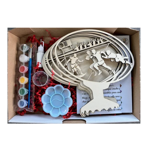 Kit créatif 3D en bois à peindre – Rugby