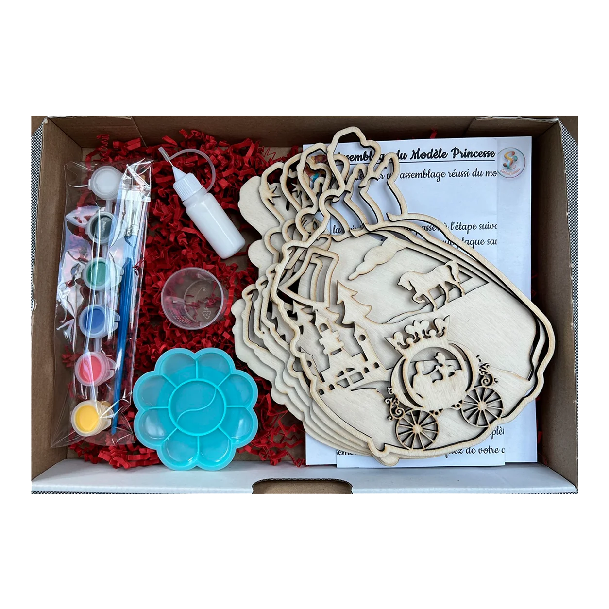 Kit créatif 3D en bois à peindre – Princesse