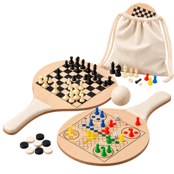 Raquettes de plage personnalisées avec 3 jeux intégrés