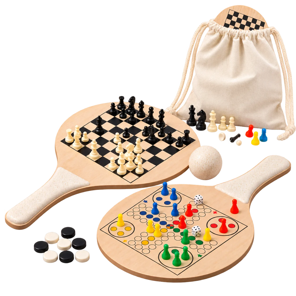 Raquettes de plage personnalisées avec 3 jeux intégrés